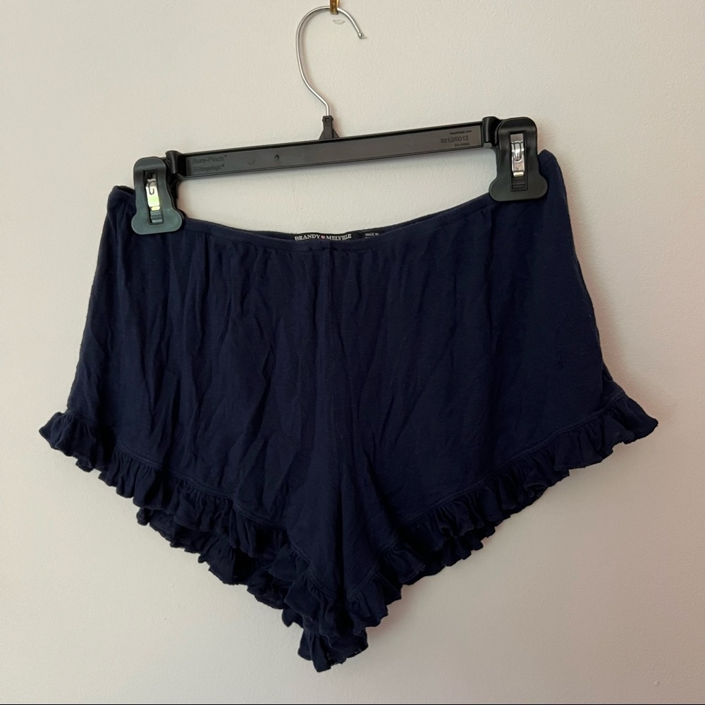 Brandy Melville Navy Blue Flowy Shorts